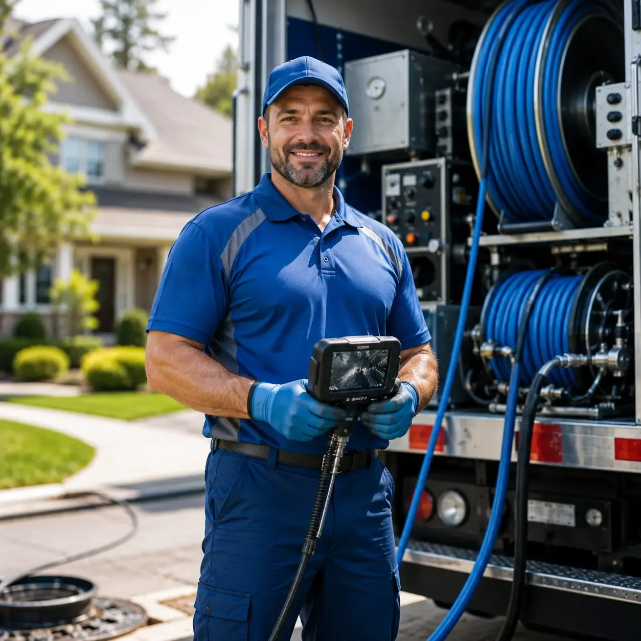 Local outdoor drain cleaning specialists in Alden, MI